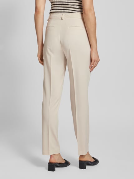 MORE & MORE Spodnie materiałowe o kroju slim fit w kant Piaskowy 5