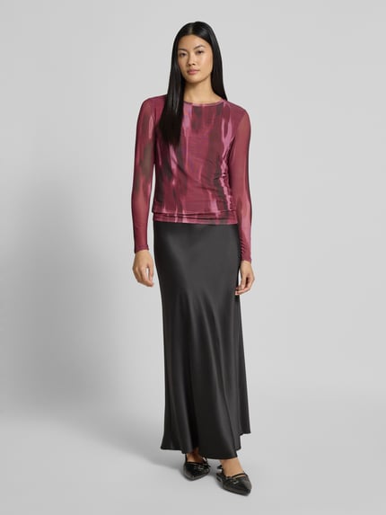 b.young Longsleeve mit Rundhalsausschnitt Modell 'Paloma' Hellgrau 1