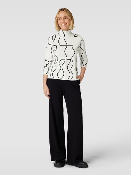 s.Oliver BLACK LABEL Strickpullover mit Turtleneck Weiss 1