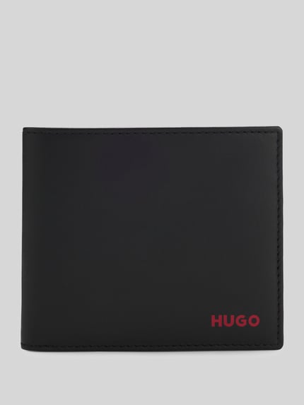 HUGO Portemonnaie aus echtem Rindsleder Modell 'Tibby_2.0_4cc' BLACK 1