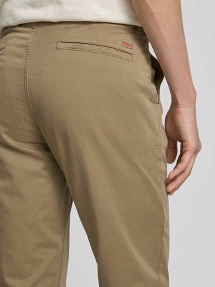 BOSS Orange Slim fit chino met Franse steekzakken Beige - 3