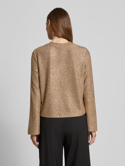 Jake*s Collection Schimmerndes Blusenshirt mit Pailletten Gold 5