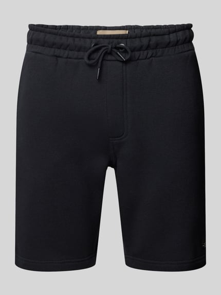 Blend Regular Fit Sweatshorts mit Label-Patch Black 2