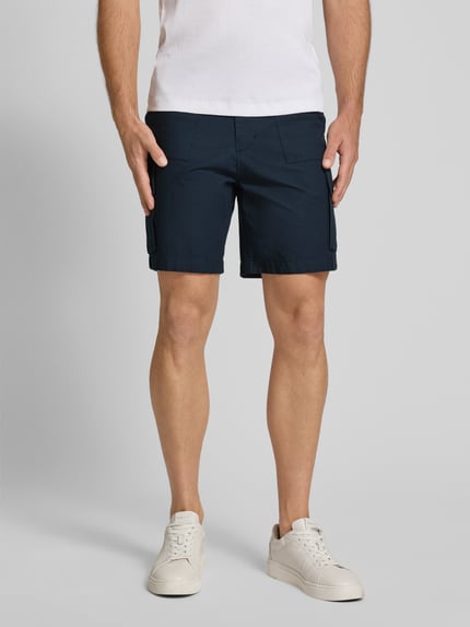 KnowledgeCotton Apparel Bermudas mit französischen Eingrifftaschen Dunkelblau 4