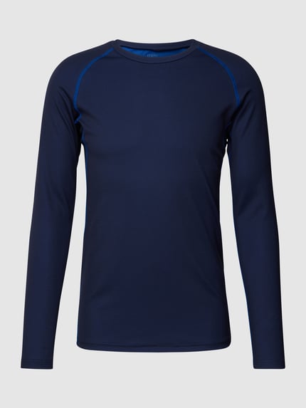 Mey Shirt met lange mouwen en contrastnaden Donkerblauw - 2
