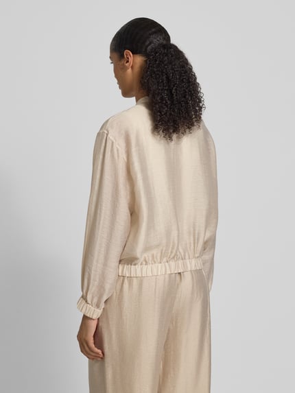 s.Oliver BLACK LABEL Relaxed Fit Blouson aus Lyocell-Leinen-Mix Sand 5