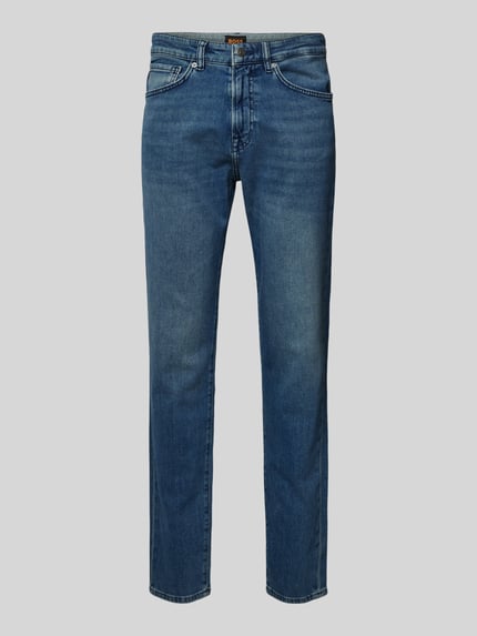 BOSS Orange Slim taper fit jeans in 5-pocketmodel, model 'ONYX' Jeansblauw - 2