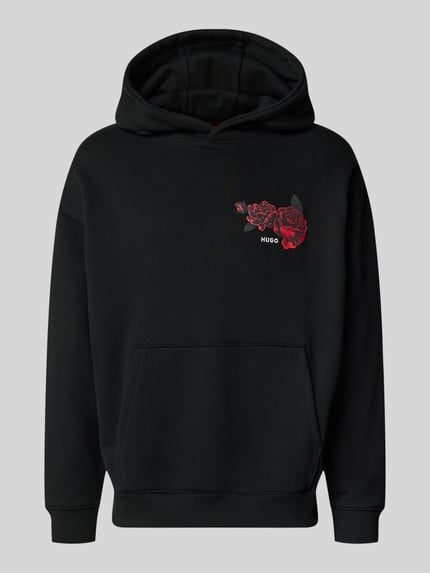 HUGO Regular Fit Hoodie aus reiner Baumwolle Modell 'DAGETHOOD' Black 2