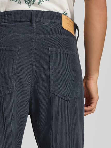 JACK & JONES Straight Leg Cordhose aus reiner Baumwolle Modell 'ALEX' Rauchblau 3