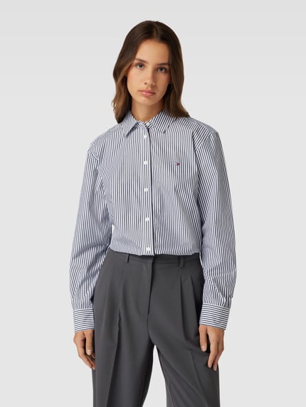 Tommy Hilfiger Hemdbluse mit Streifenmuster Marine 4
