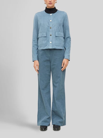 s.Oliver BLACK LABEL Regular Fit Cordhose mit weitem Bein Bleu 3