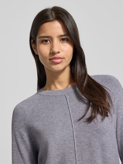 Christian Berg Woman Strickpullover mit gerippten Abschlüssen Silber Melange 3