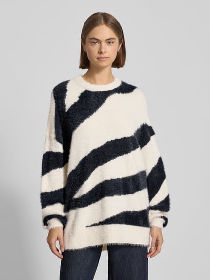 NOISY MAY® Strickpullover mit Rundhalsausschnitt Modell 'HEIDI' Ecru 4