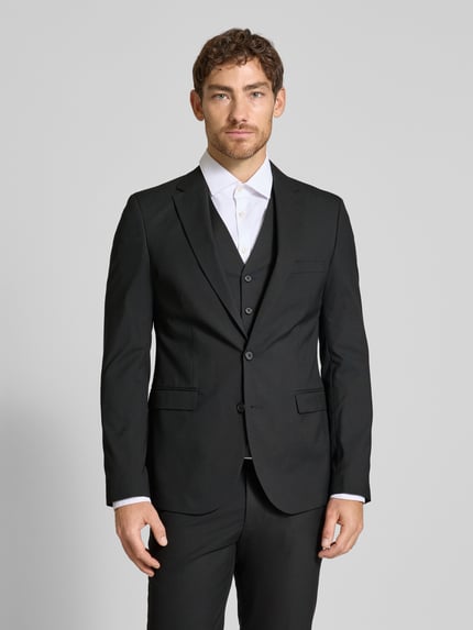 MCNEAL Slim Fit 2-Knopf-Sakko mit Pattentaschen Black 4