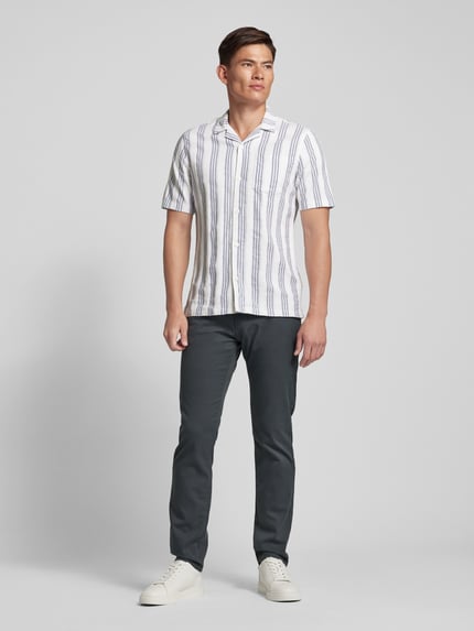 Pierre Cardin Tapered fit chino in 5-pocketmodel, model 'LYON' Middengrijs - 1
