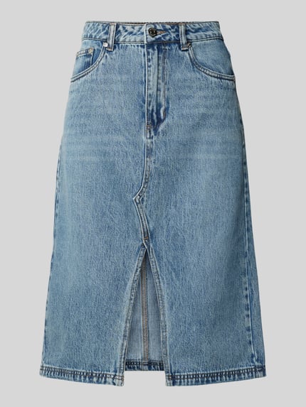 Gestuz Knielanger Jeansrock im 5-Pocket-Design Modell 'layza' Jeansblau 2