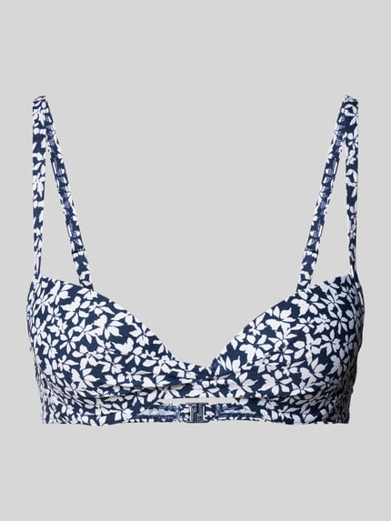 Esprit Bikinitop met all-over bloemenprint, model 'CALUSA BEACH' Marineblauw - 1