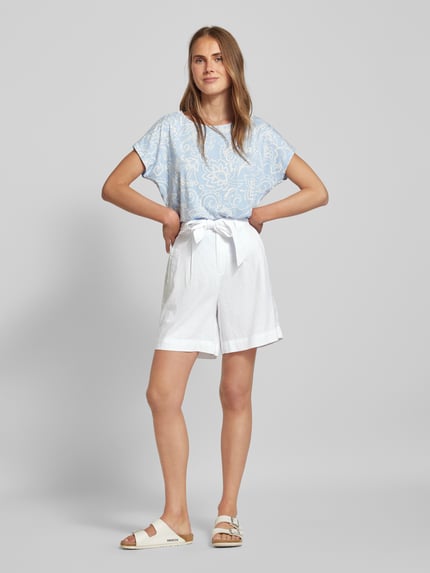 s.Oliver RED LABEL Loose Fit Shorts aus Leinen-Mix mit Viskose-Anteil Weiss 1