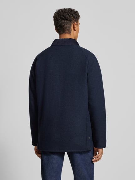 Barbour Regular Fit Wolljacke mit Cord-Besatz Modell 'BEDALE' Marine 5