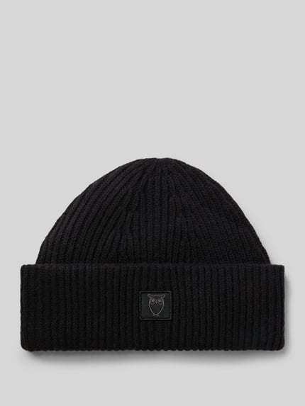 KnowledgeCotton Apparel Mütze aus echter Lammwolle Modell 'Low' Black 1