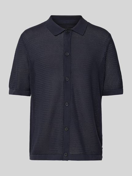 JACK & JONES Premium Freizeithemd mit Knopfleiste Modell 'AARTO' Dunkelblau 2