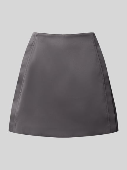 Selected Minirock mit Satin-Finish Anthrazit 1