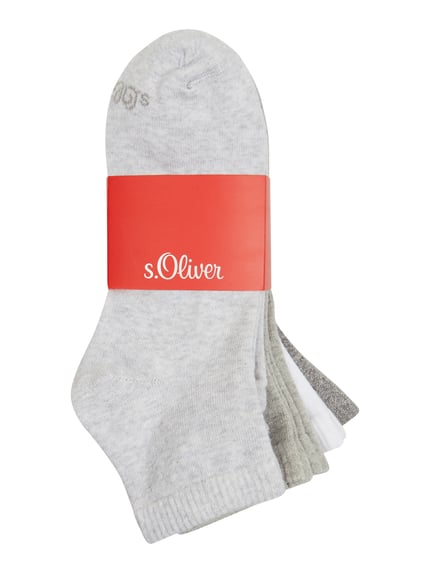 s.Oliver RED LABEL Socken in Melange-Optik im 4er-Pack Mittelgrau Melange 2