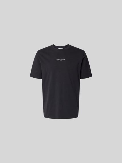 Produktfoto, Regular Fit T-Shirt aus Baumwolle von MAISON KITSUNÉ, czarny kolor, krój regular fit, okrągły dekolt, czysta bawełna