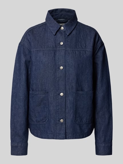 Regular Fit Jeansjacke aus Baumwolle-Leinen-Mix Shop The Look MANNEQUINE