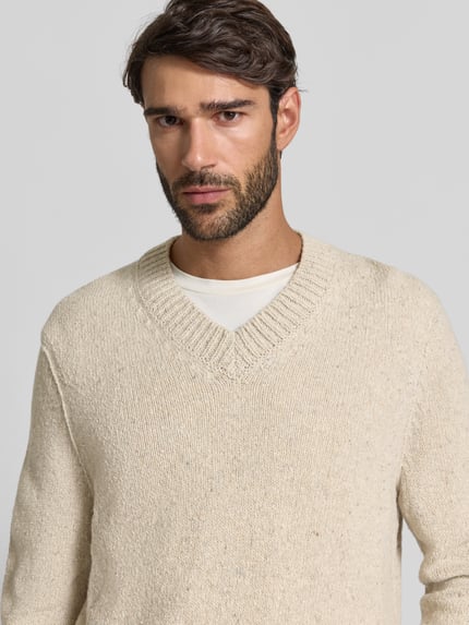 Marc O'Polo Regular Fit Strickpullover aus Woll-Mix Offwhite 3