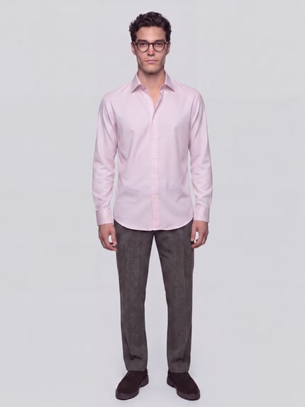 BOSS Koszula o kroju slim fit biznesowa z czystej bawełny model 'H-Hank-K' Różowawy 1