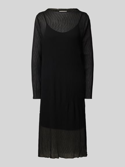 FREE/QUENT Mini-jurk met ronde hals, model 'EDELYN' Zwart - 2
