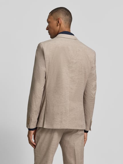 s.Oliver BLACK LABEL Regular Fit Sakko mit Pattentaschen SoPure Beige Melange 5