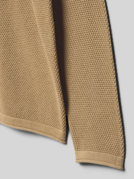 ONLY & SONS Regular Fit Strickpullover aus reiner Baumwolle Modell 'PANTER' Beige 2