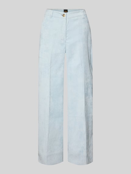 BOSS Orange Wide Leg Cordhose mit seitlichen Eingrifftaschen Modell 'C_TACODI' Hellblau 2