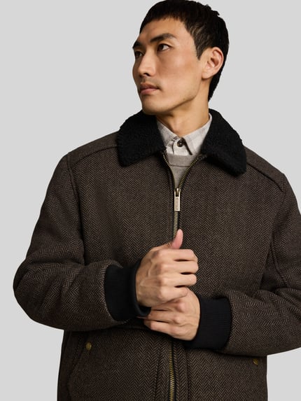 Tom Tailor Bomberjacke mit abnehmbarem Fellkragen Dunkelbraun 3