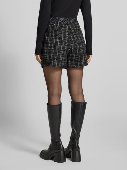 GUESS Regular fit korte broek in tweedlook, model 'Sandra' Zwart - 5