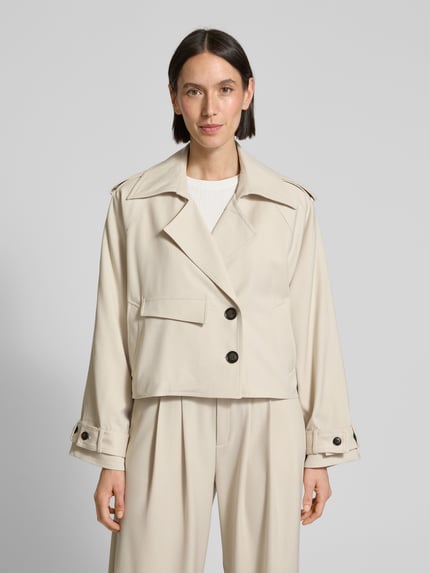 Gestuz Trenchcoat met viscose Model 'edina' Beige - 4