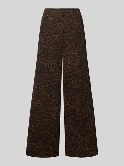 Apricot Wide Fit Jeans mit Animal-Print Modell 'ZOE' Dunkelbraun 2