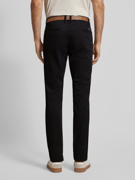 Tom Tailor Denim Slim fit chino met riem Zwart - 5