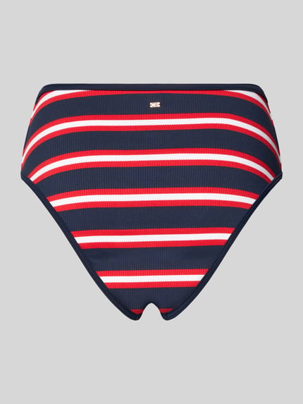 Productfoto, Bikini-Hose uit geribde stof van TOMMY HILFIGER met allover gestreept motief in rood, wit en donkerblauw