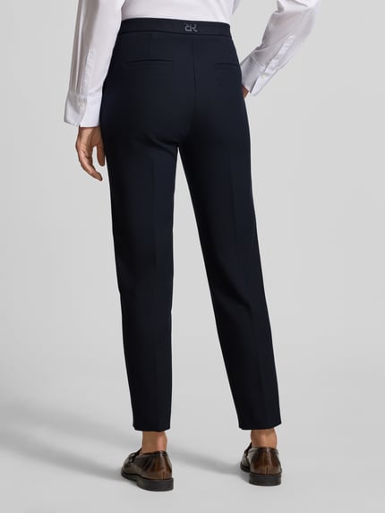 Raffaello Rossi Regular fit stoffen broek met persplooien, model 'DORO' Marineblauw - 5
