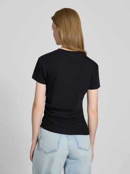BOSS Slim fit T-shirt van puur katoen Zwart - 5