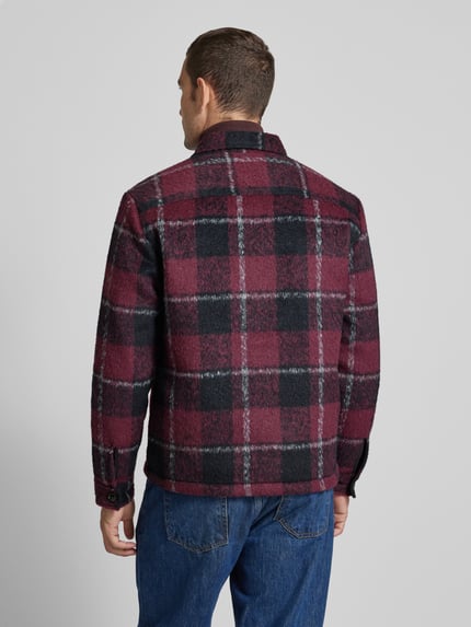 Scotch & Soda Regular Fit Hemdjacke mit Woll-Anteil Rot 5