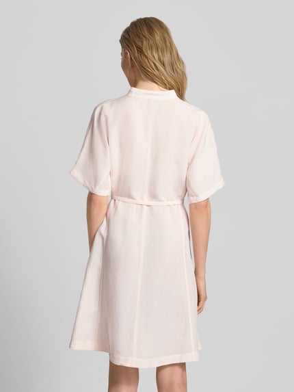 BOSS Getailleerde vrijetijdsjurk van mix van lyocell en linnen model 'DALINIA' Rosé - 5