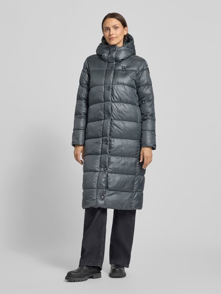 Blauer USA Regular Fit Steppmantel mit Label-Detail Modell 'BELLEVUE' Dunkelgrau 4