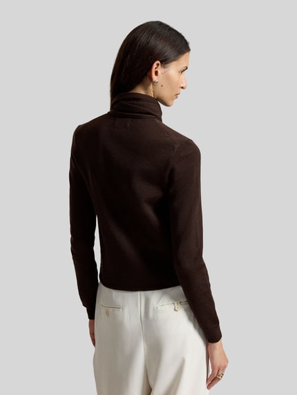 Polo Ralph Lauren Regular Fit Strickjacke aus reiner Wolle Dunkelbraun 5