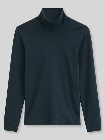 Marc O'Polo Regular Fit Langarmshirt aus reiner Baumwolle Marine 2
