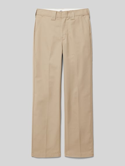 Dickies Regular fit stoffen broek met ceintuurlussen, model 'WORK' Zand - 1