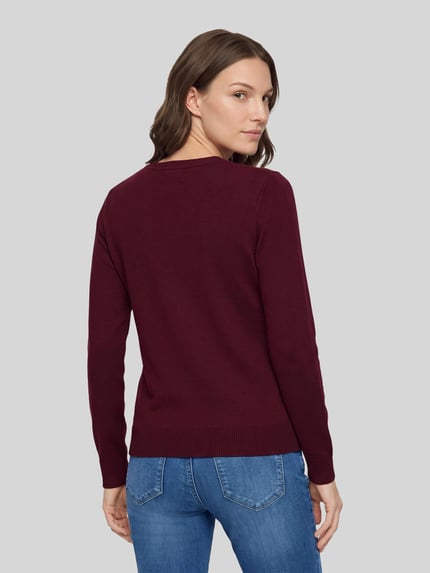 Betty Barclay Pullover mit Label-Detail Modell 'LT NOVEMBER' Bordeaux 5